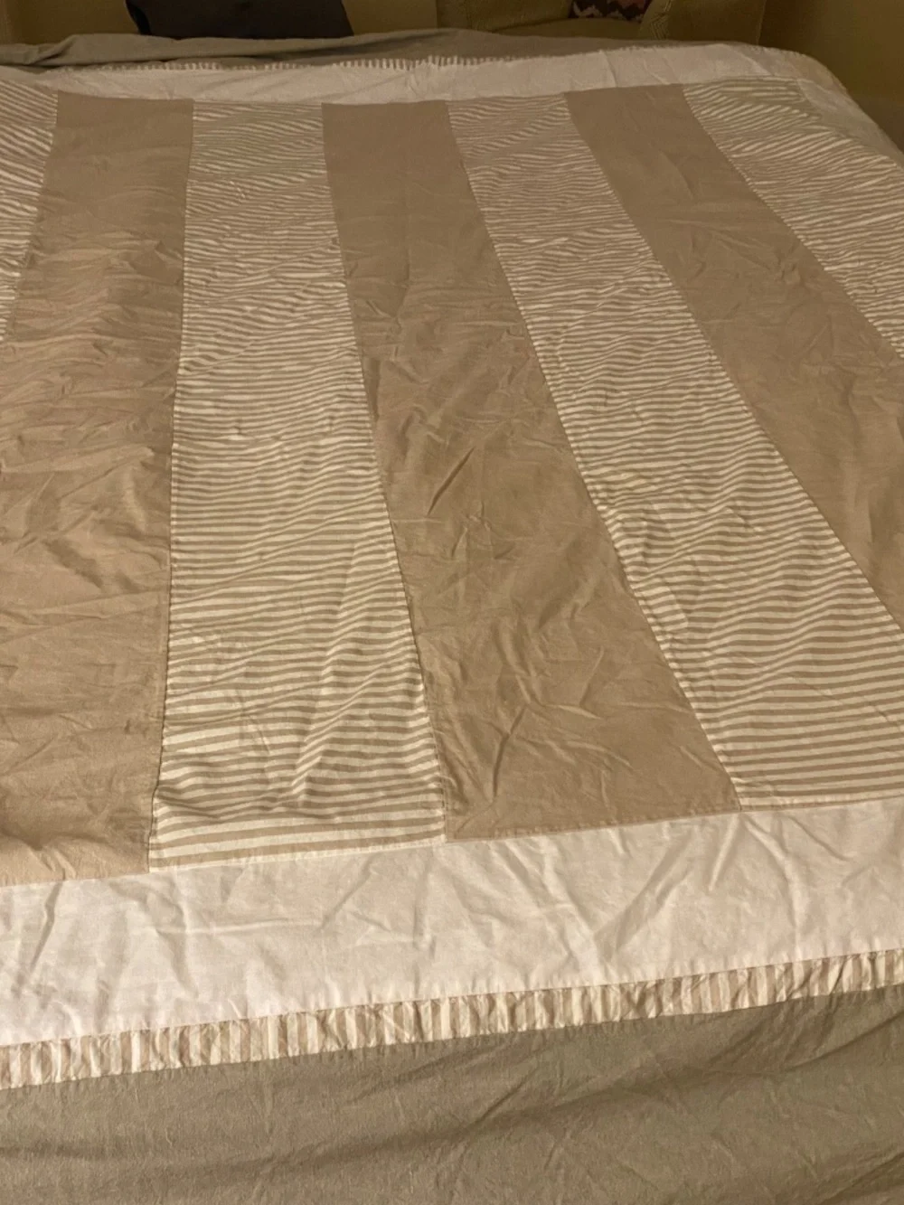 100% cotton queen duvet cover, neutral colors